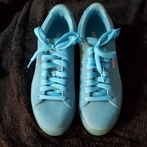 Puma Women's Suede Classic Atoll Blue Sneakers Big Kids Size 7